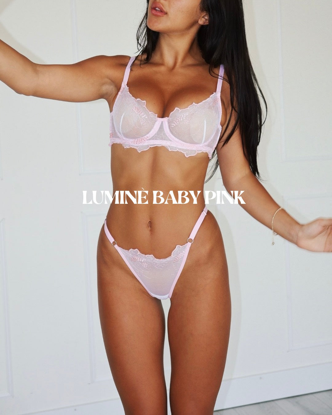 LUMINÉ BABY PINK– Čipkasti baby pink